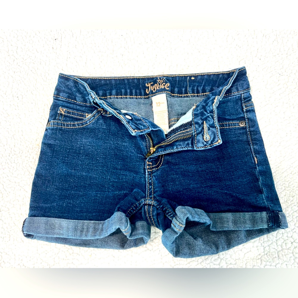 Justice Girl’s Jean shorts.   Great condition. Size 12 slim